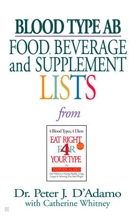 (Book) Blood Type AB: Food, Beverage and Supplemental Lists